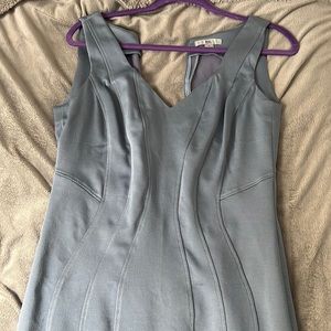 Zac Pose steel blue bandage dress